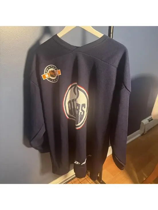 Vintage Y2K Edmonton Oilers NHL Jersey XL Pro Player Canada - Picture 4 of 8